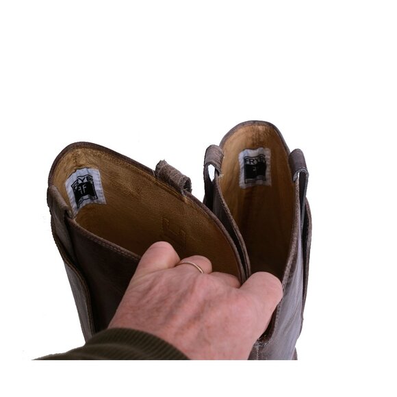 FRYE Distressed Brown/Gray Burnished Leather Tall Equestrian Boots Size 8 - Picture 6 of 11